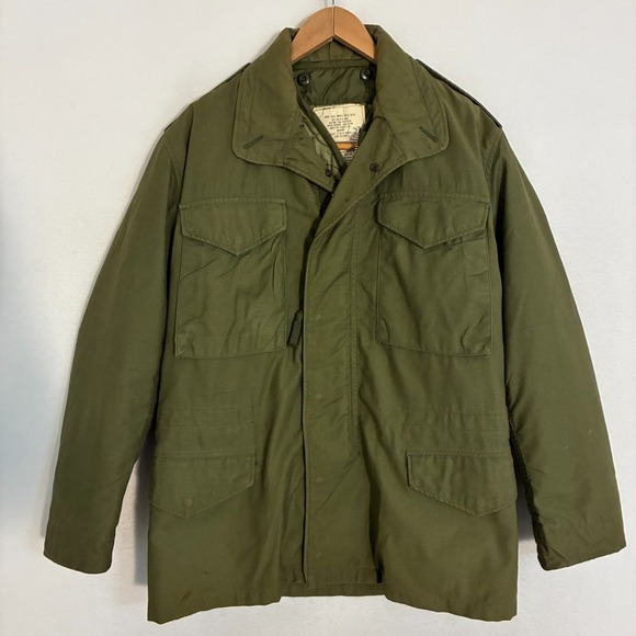 Vtg 60s M65 Field Coat With Liner Mens Size Small Military Vietnam Army OG107